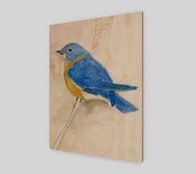 Load image into Gallery viewer, Bluebird Study | Wood Print
