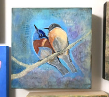 Load image into Gallery viewer, BlueBird Travels | Original Mixed Media Painting
