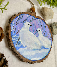 Load image into Gallery viewer, White Ptarmigans | Original Wood Slice Painting
