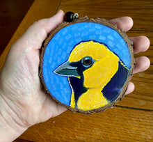 Load image into Gallery viewer, Oriole | Original Wood Slice Painting
