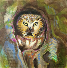 Load image into Gallery viewer, Little Owl |Original Mixed Media Painting
