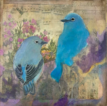 Load image into Gallery viewer, Language of BlueBirds | Original Mixed Media Painting
