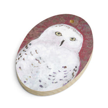 Load image into Gallery viewer, Snowy Owl Christmas Wood Ornaments
