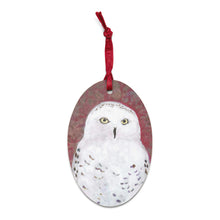 Load image into Gallery viewer, Snowy Owl Christmas Wood Ornaments
