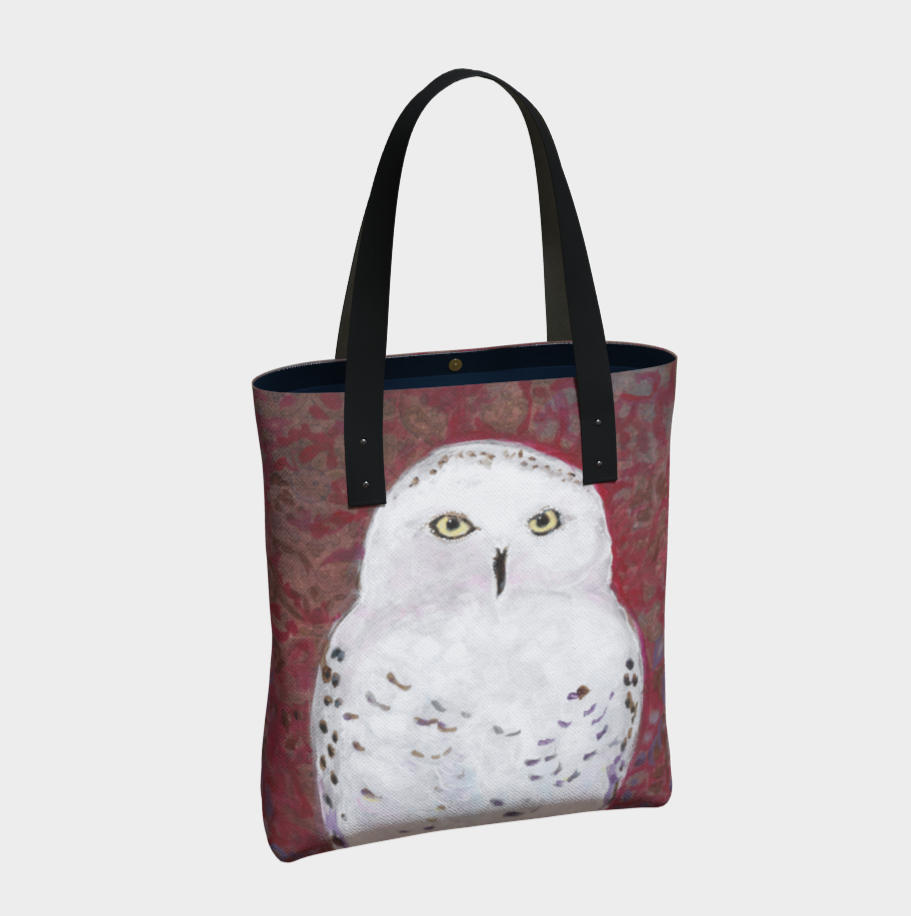 King Snowy Owl Tote Bag