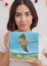 Load image into Gallery viewer, K is for Kestrel | Original Mixed Media Painting
