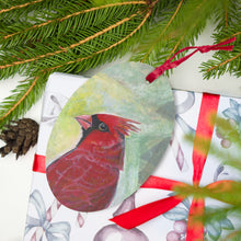 Load image into Gallery viewer, Christmas Cardinal Wood Ornaments
