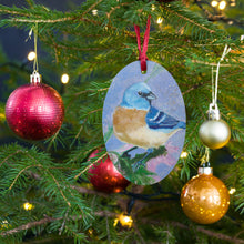 Load image into Gallery viewer, Blue Bird Wood Ornaments
